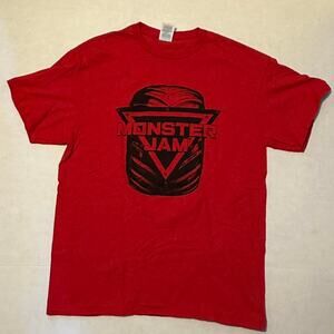 Adult Unisex Large Red Monster Jam T Shirt